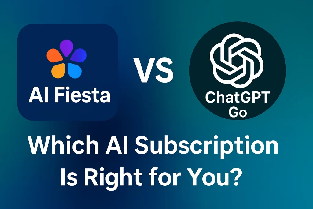 AI Fiesta review, ChatGPT Go India, AI subscription comparison, Dhruv Rathee AI tool, AI Fiesta vs ChatGPT Go, best AI subscription India, AI tools pricing 2025, ChatGPT Go plan, AI Fiesta token limit, multi AI chat platform